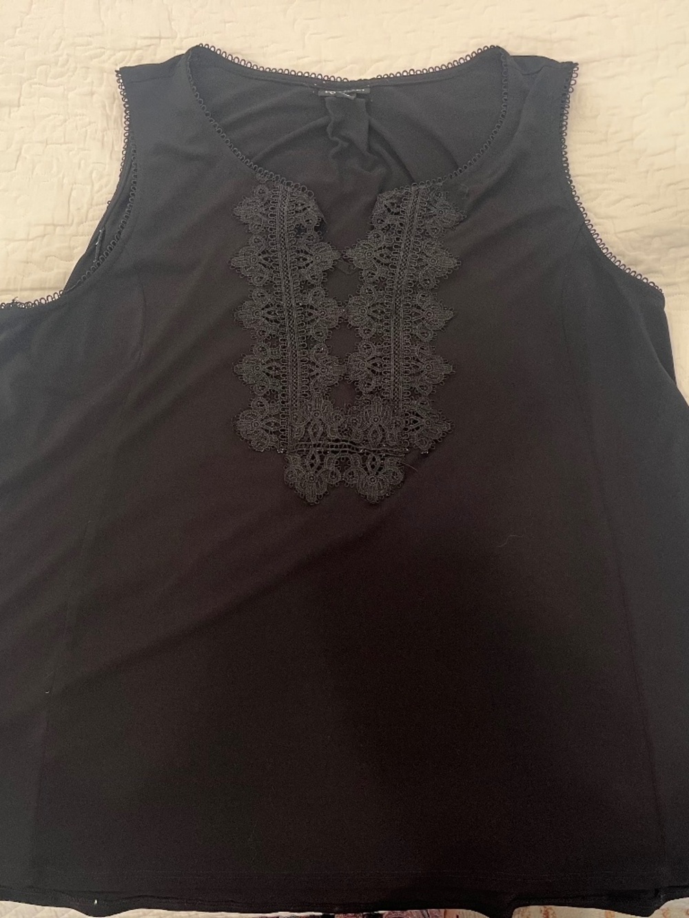 Purple and black Roz& Ali tank tops from dress barn